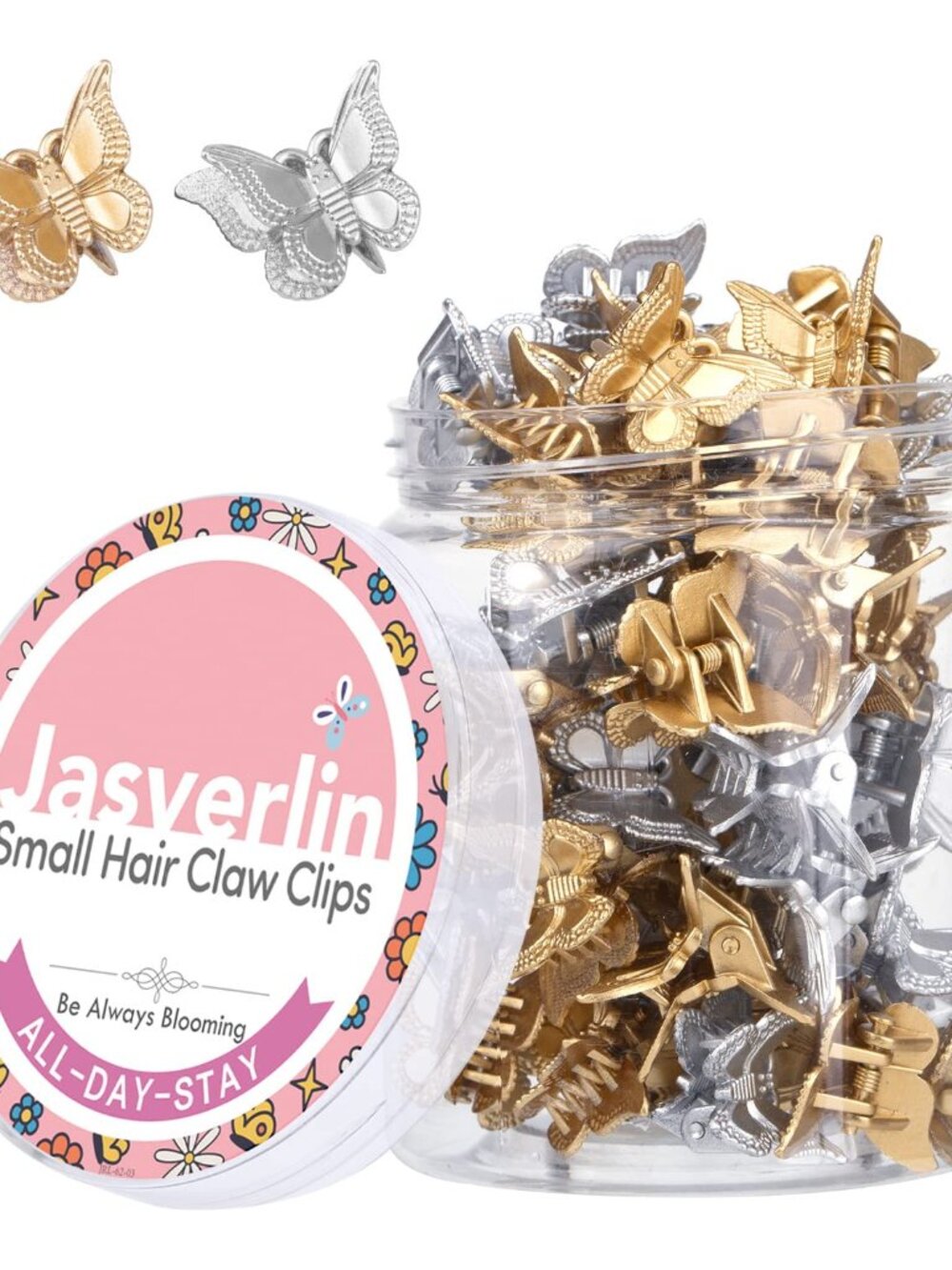 Mini Butterfly Hair Clips, Metallic Hair Claws Clips 50 Pcs